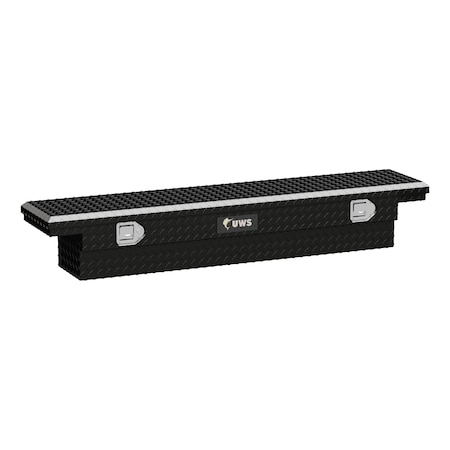 Uws 63IN SLIM-LINE CROSSOVER TRUCK TOOL BOX WITH LOW PROFILE - BLACK TBS-63-SL-LP-B